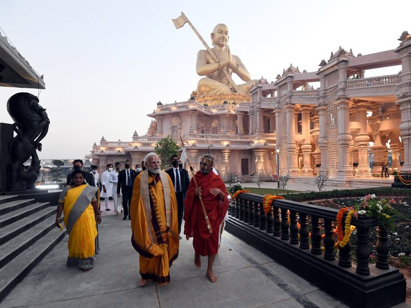 PM Modi inaugurates 216foot 'Statue of Equality' honouring 11th